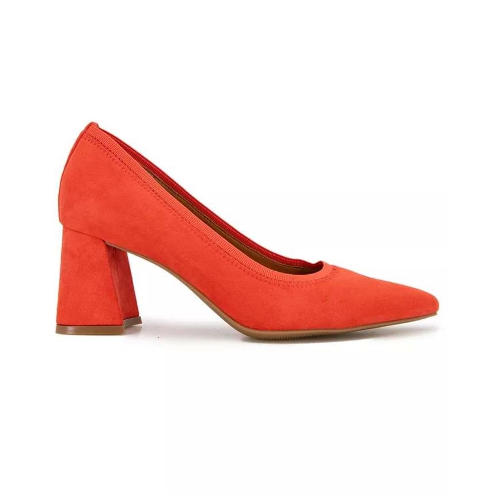 Gentle Souls by Kenneth Cole Dionne Coral Suede Pointed Toe Block Heel Pumps 8M